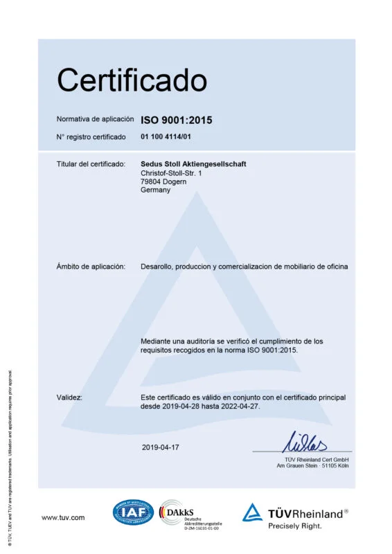 Sedus ISO 9001