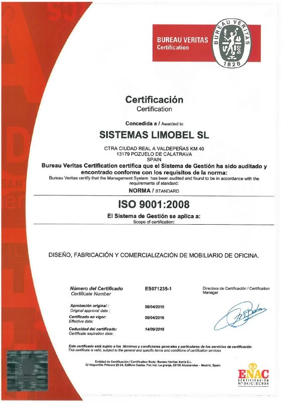Limobel ISO9001