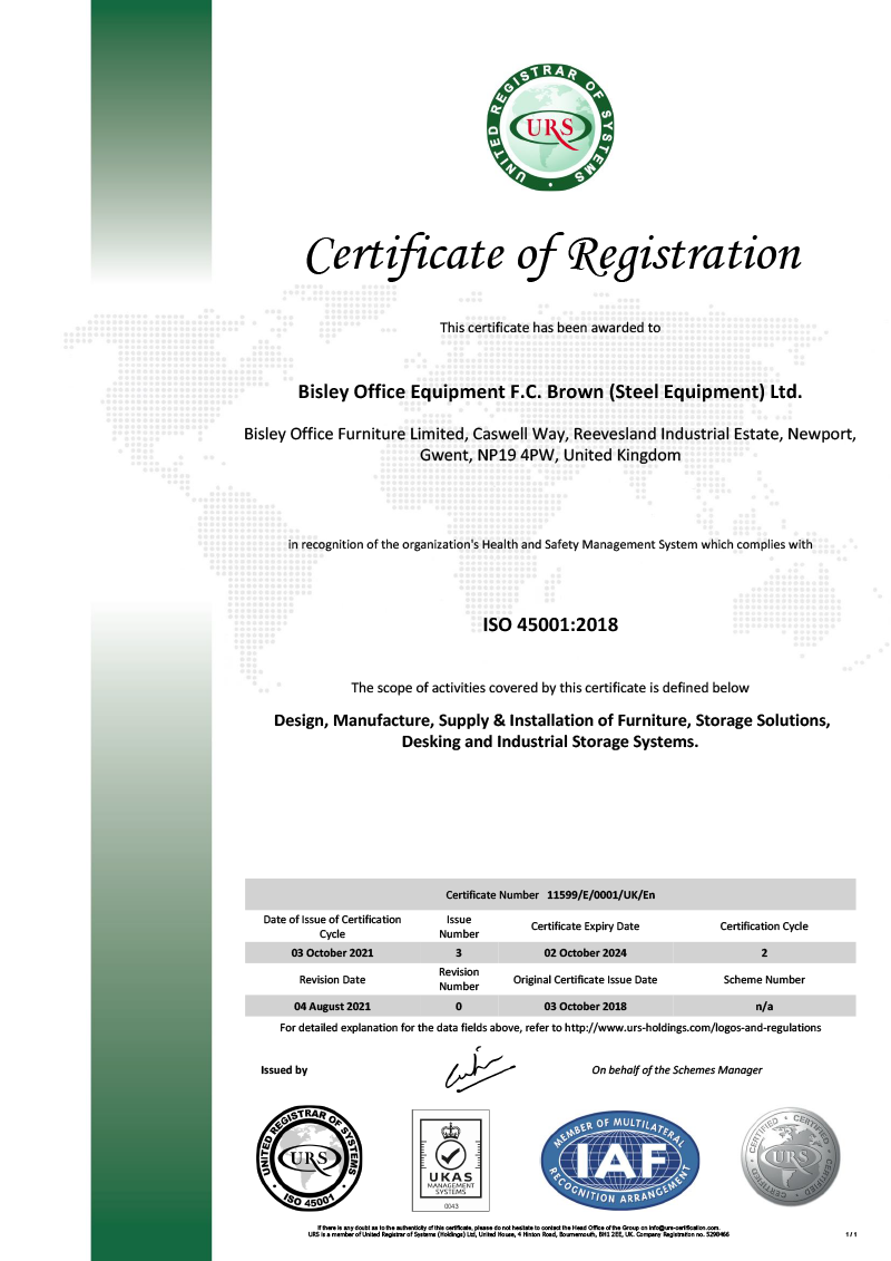 Bisley ISO45001